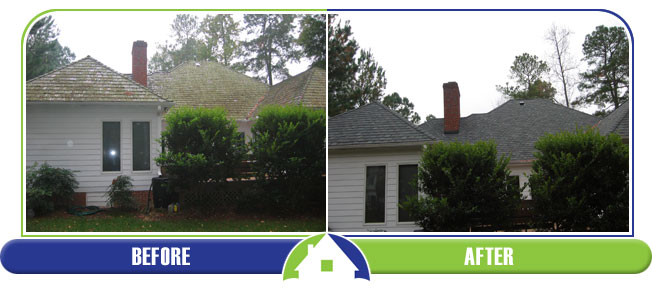 New Roof - Before and After